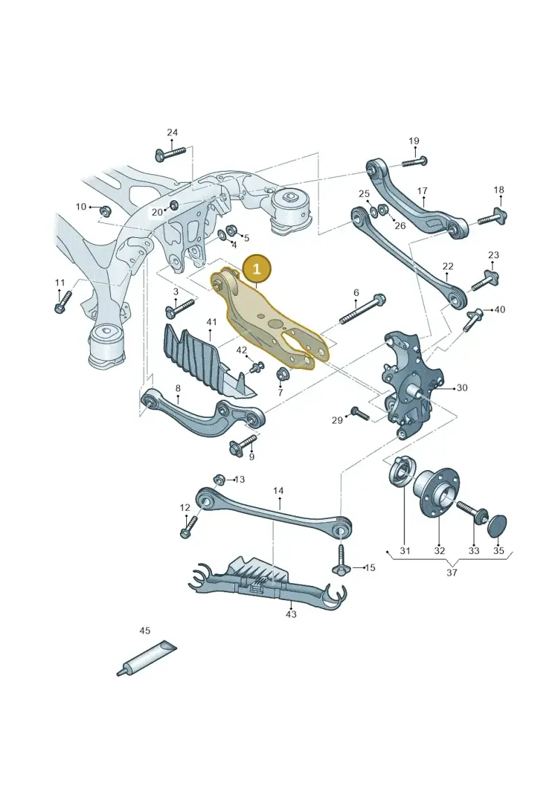 8W0505311H — Audi A5 Sportback (2016-2020) diagram 849505200, position 1