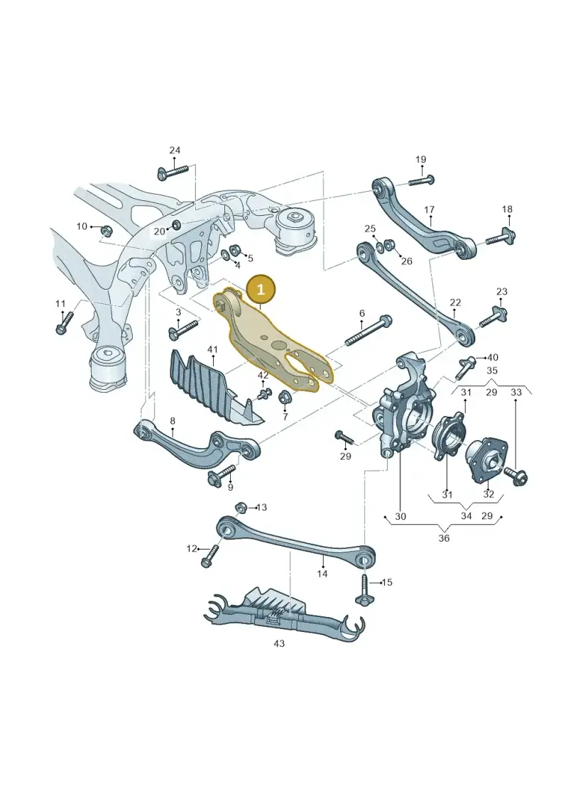 8W0505311H — Audi RS4 Avant (2017-) diagram 849505300, position 1