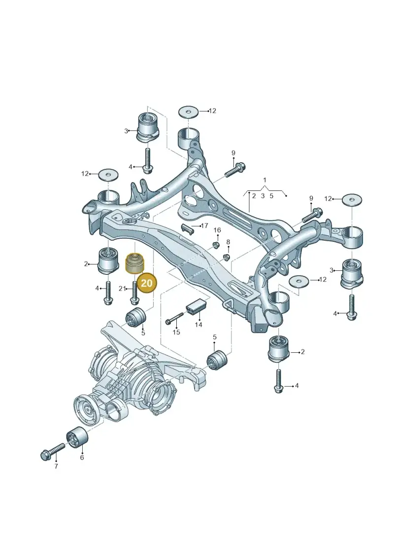8W0505563A — Audi RS4 Avant (2017-) diagram 849505100, position 20