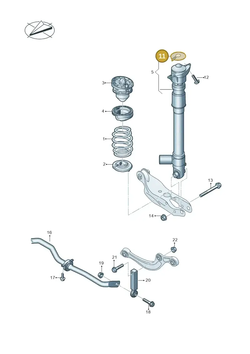 8W0512135 — Audi RS6 Avant (2019-) diagram 537511014, position 11