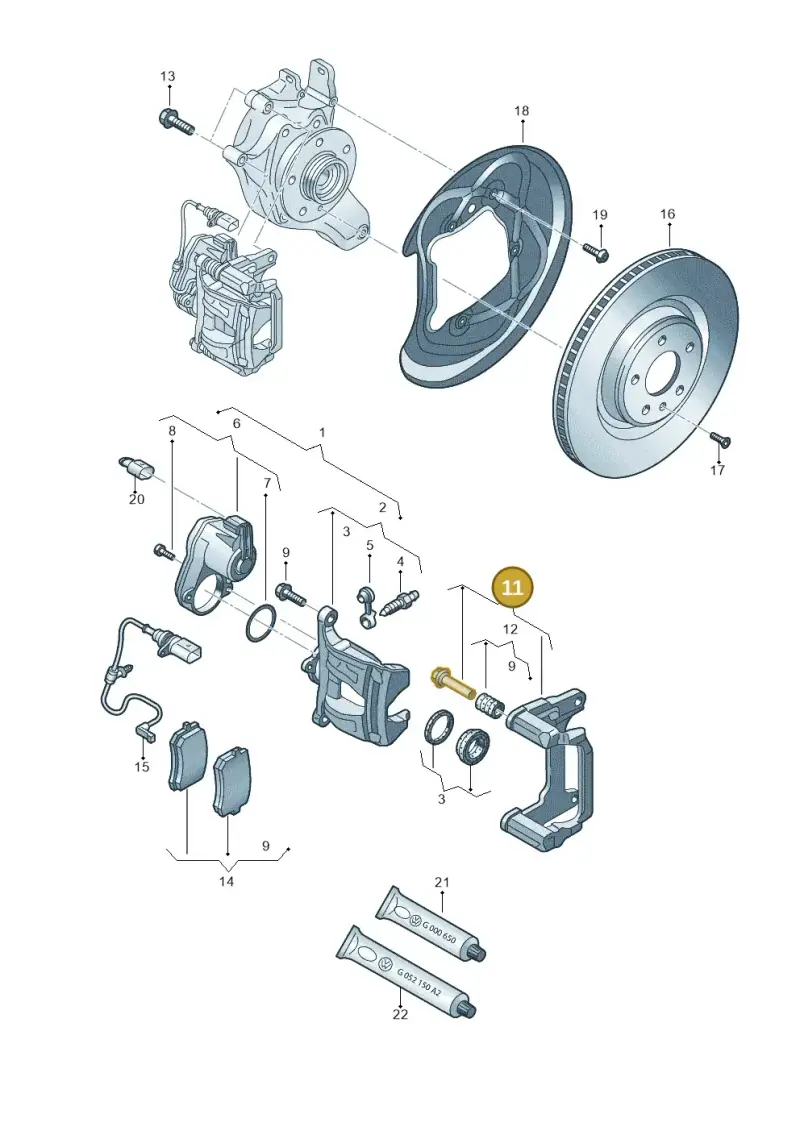 8W0615425A — Audi A8L (2017-2022) diagram 859615600, position 11