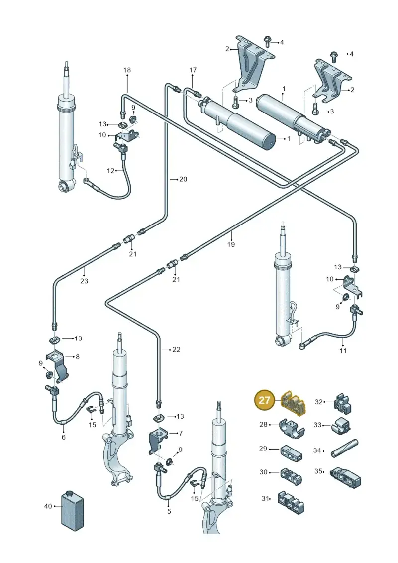 8W0616739 — Audi RS4 Avant (2017-2025) diagram 847616300, position 27