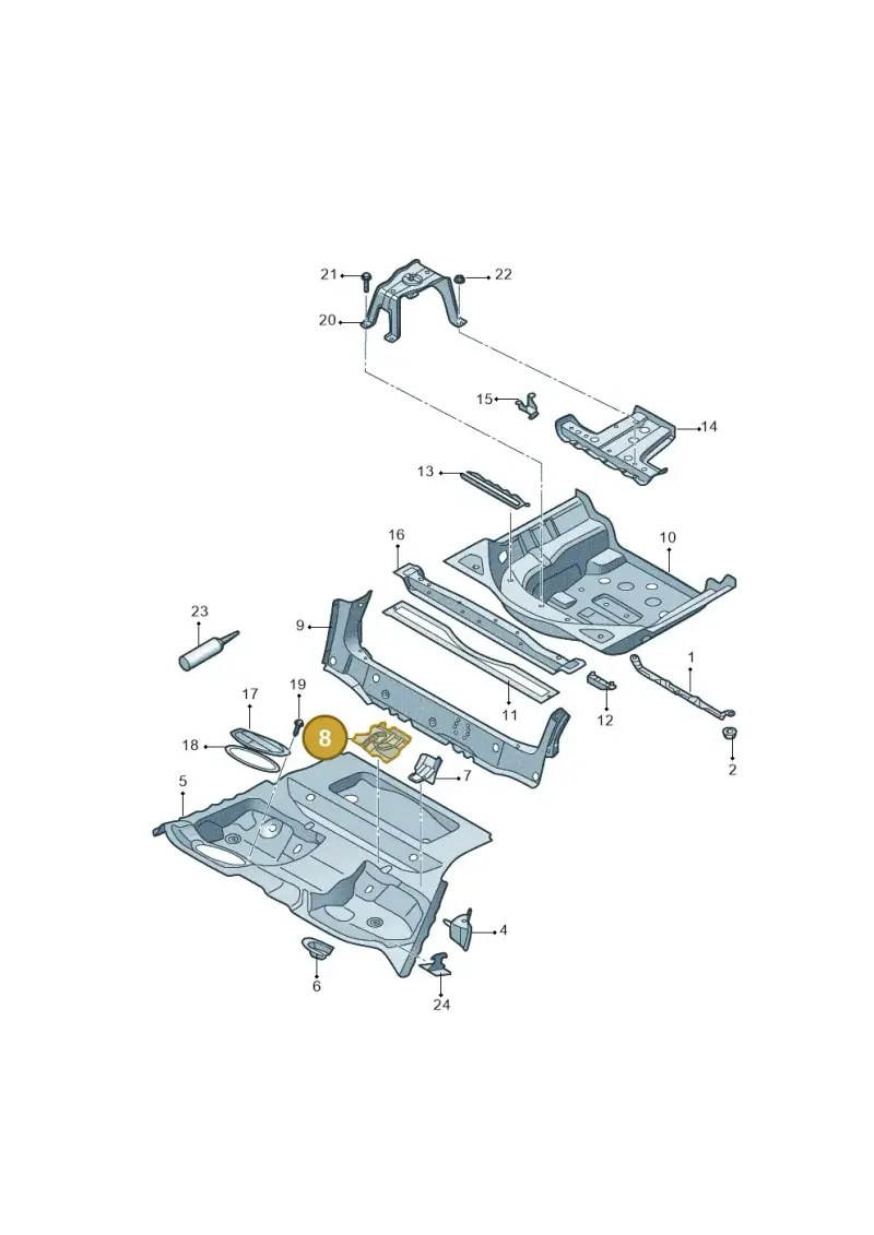 8W0802695 — Audi A4L 2.0 (2016-) diagram 216803050, position 8