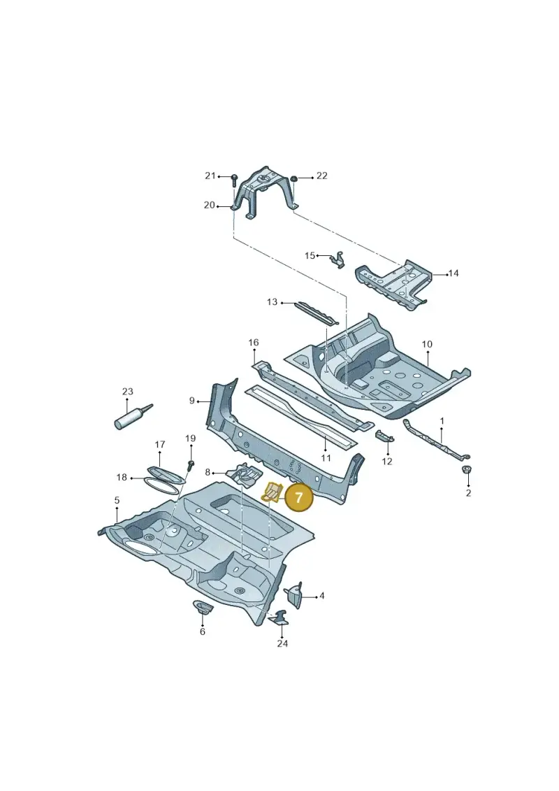 8W0802695A — Audi A4L 2.0 (2016-) diagram 216803050, position 7