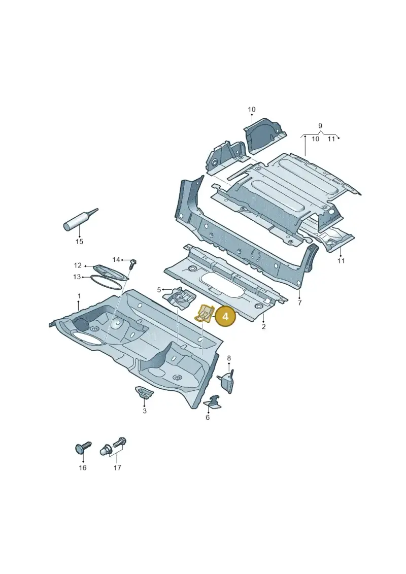 8W0802695A — Audi A5 Sportback (2016-2025) diagram 849803510, position 4