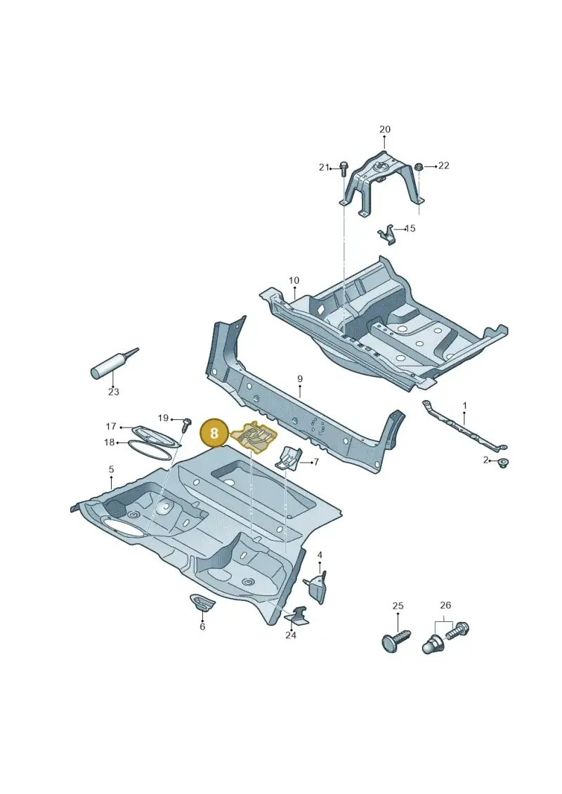 8W0802695 — Audi RS4 Avant (2017-2025) diagram 438803500, position 8