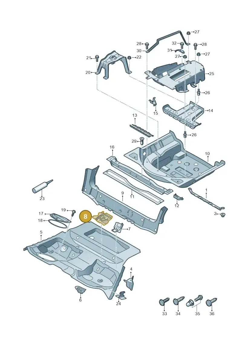 8W0802696 — Audi A4 (2015-2025) diagram 849803500, position 8