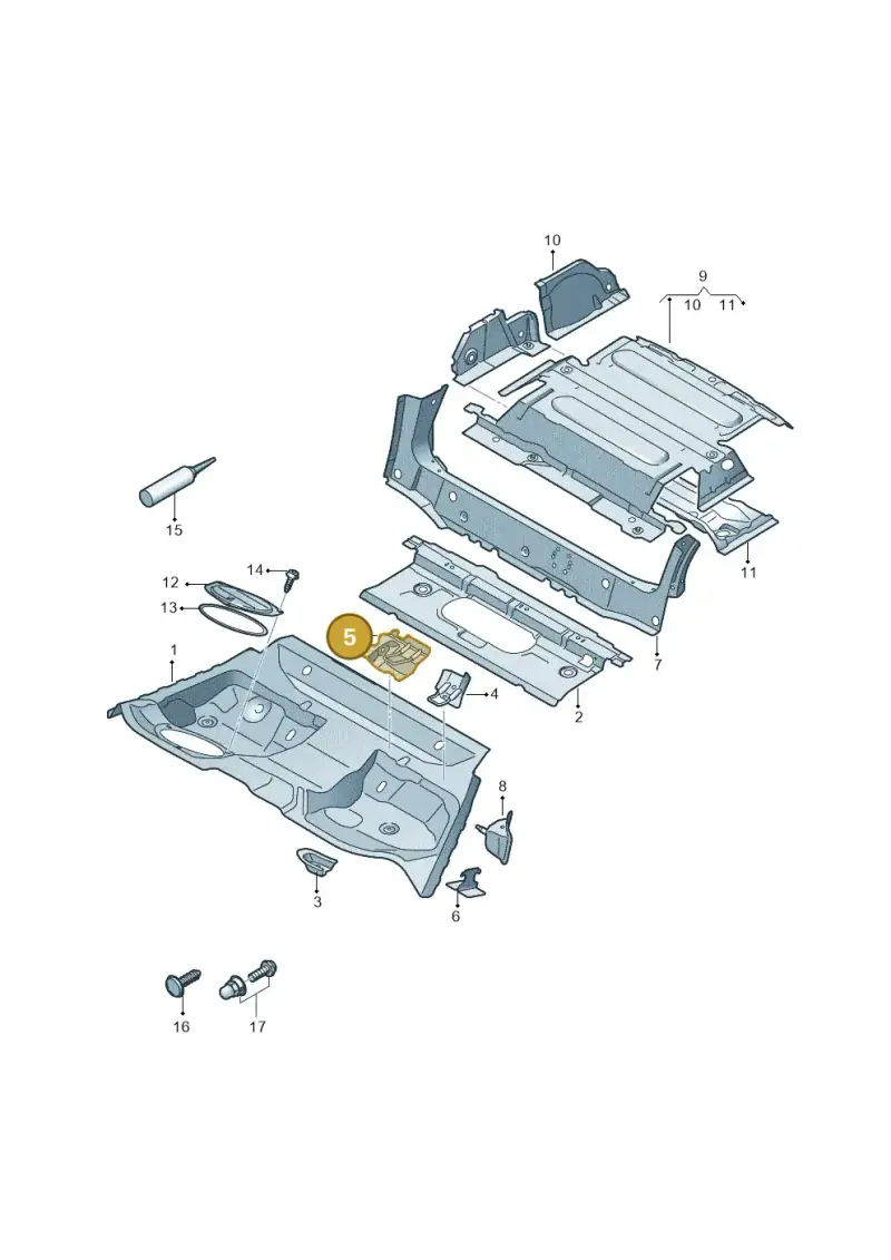 8W0802696 — Audi A5 Sportback (2016-2025) diagram 849803510, position 5
