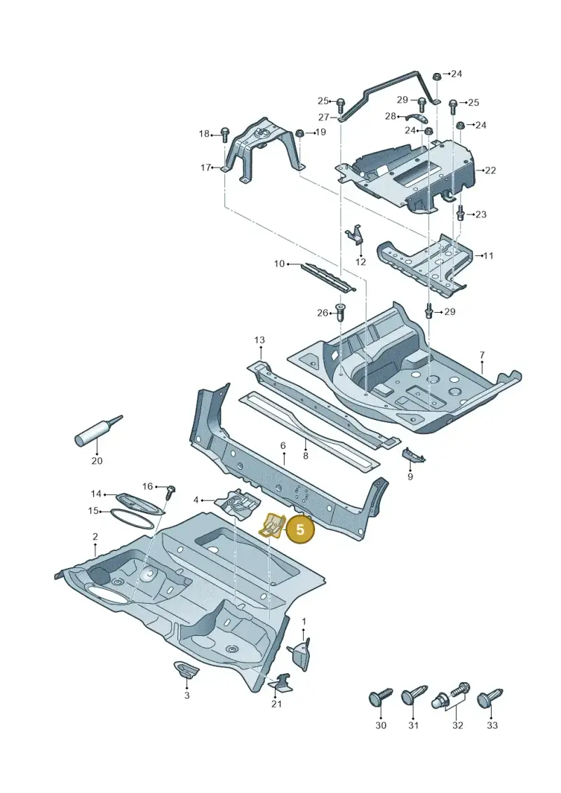 8W0802696A — Audi RS5 Sportback (2017-) diagram 897803500, position 5