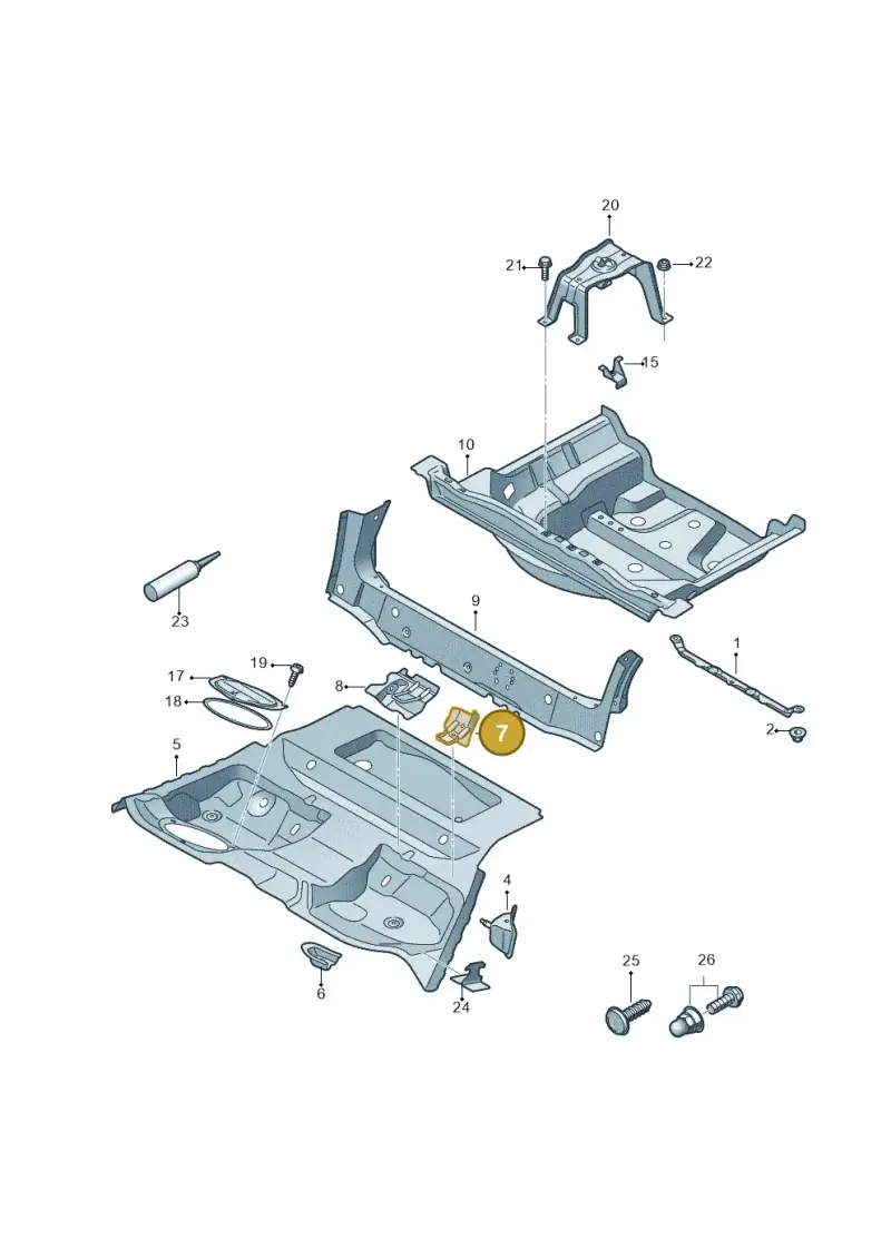 8W0802696A — Audi RS4 Avant (2017-) diagram 438803500, position 7