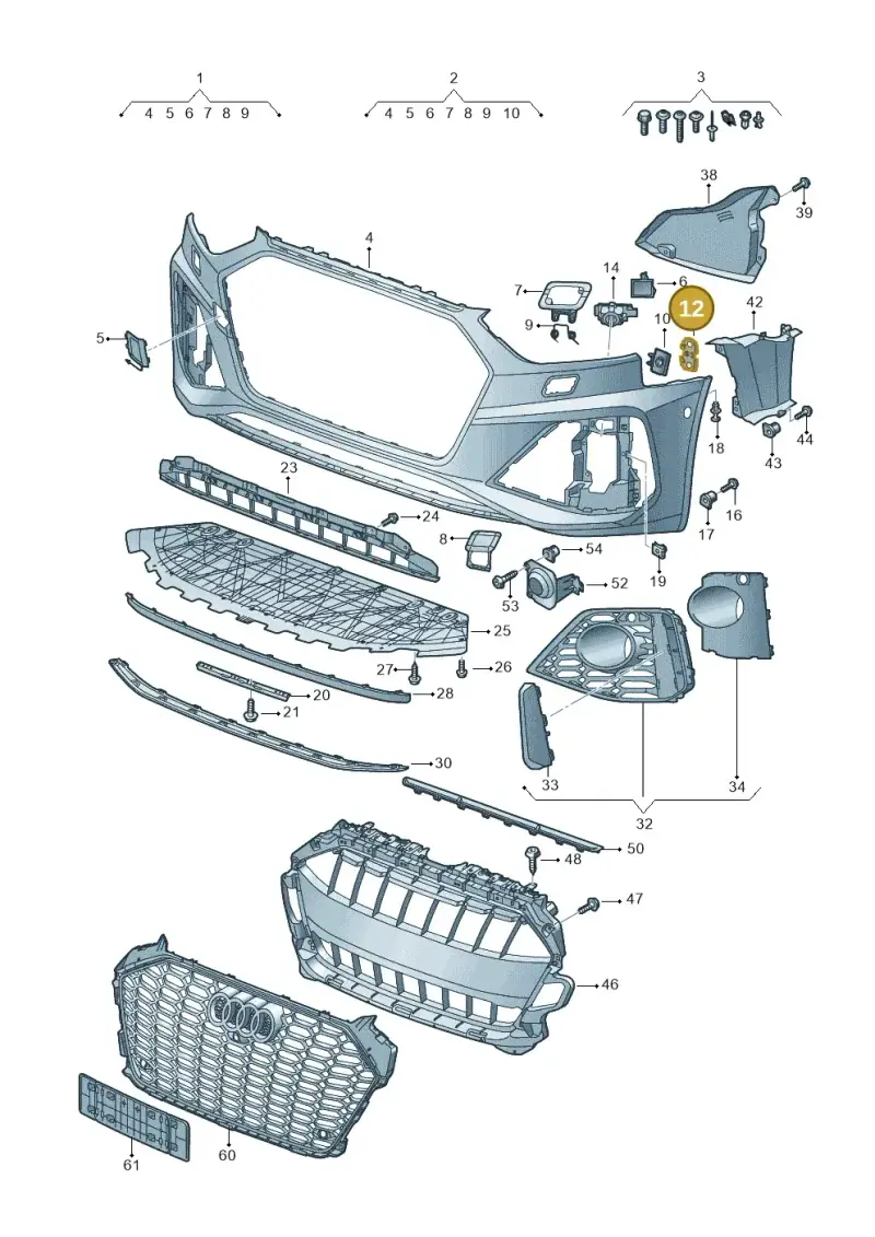 8W0807277C — Audi RS4 Avant (2017-2025) diagram 438807020, position 12