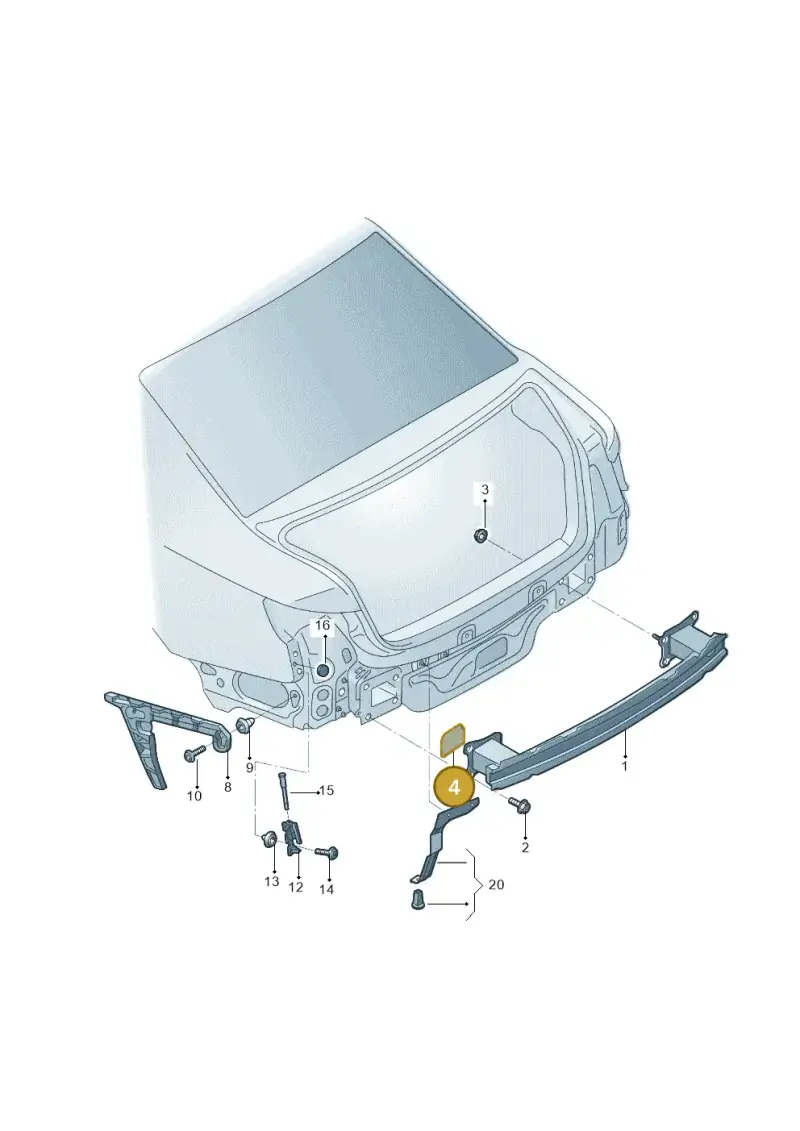 8W0807669 — Audi A4L 2.0 (2016-) diagram 216807050, position 4