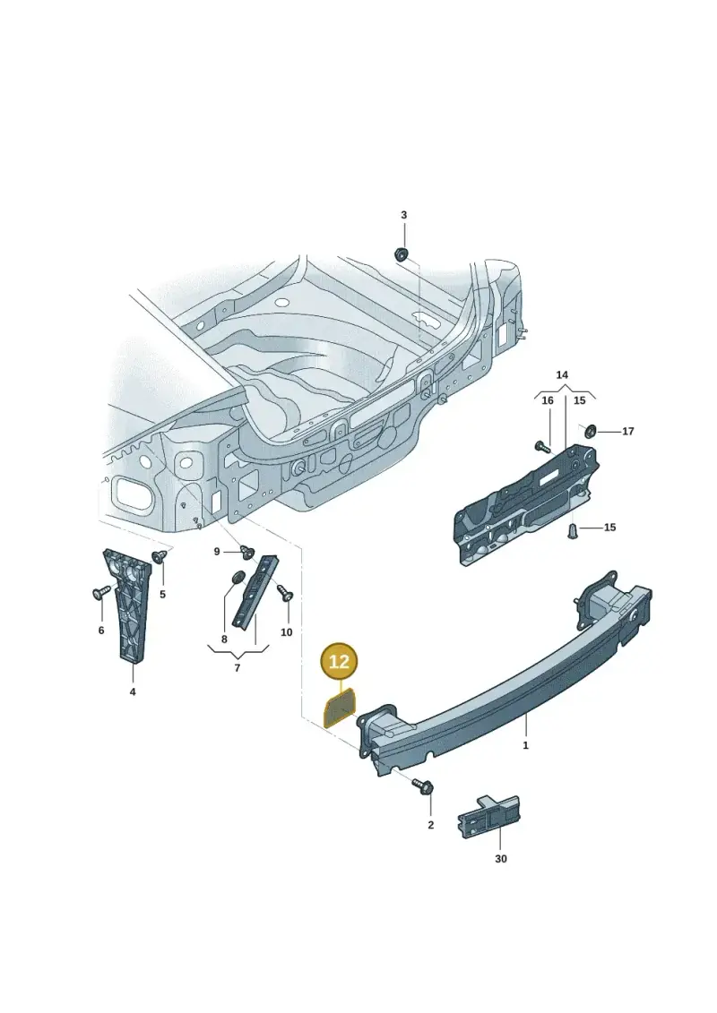 8W0807669 — Audi A7 (2021-) diagram 4kg807050, position 12