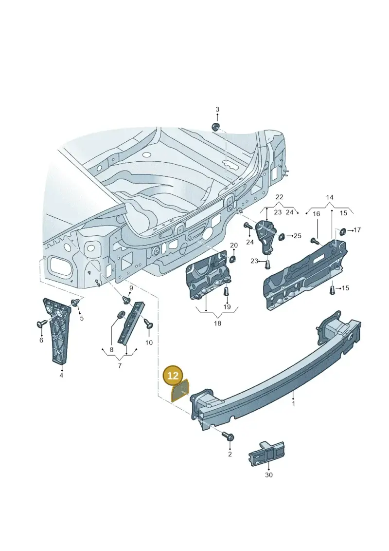 8W0807670 — Audi A7 Sportback (2018-) diagram 435807500, position 12