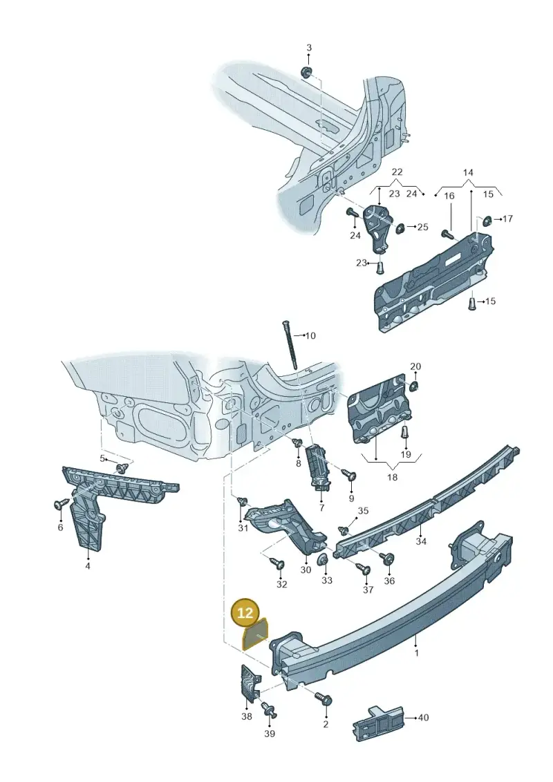 8W0807670 — Audi RS6 Avant (2019-) diagram 430807050, position 12
