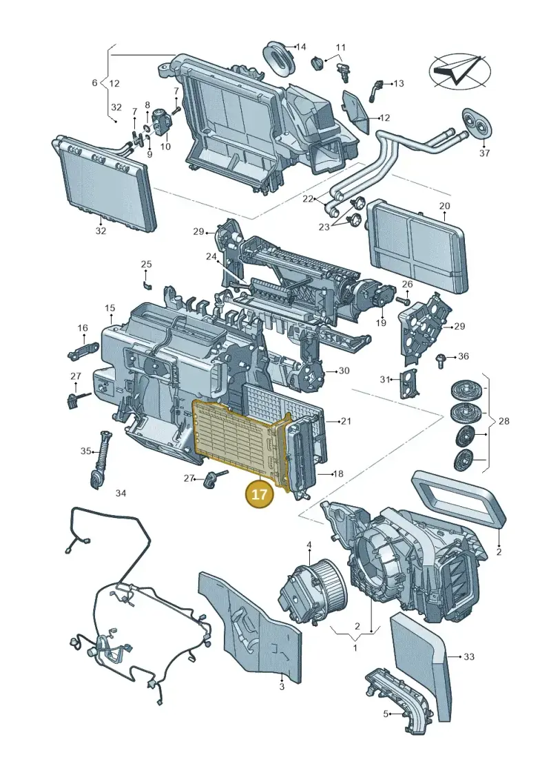 8W0819011B — Audi A5 Limousine (2024-2025) diagram 859820210, position 17