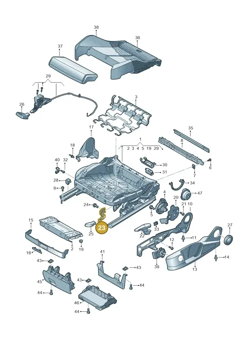 8W0881235 — Audi RSQ3 Sportback (2019-2024) diagram 597881000, position 23