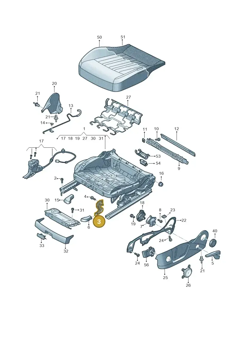 8W0881236 — Audi A6 2.0 (2018-) diagram 586881000, position 3