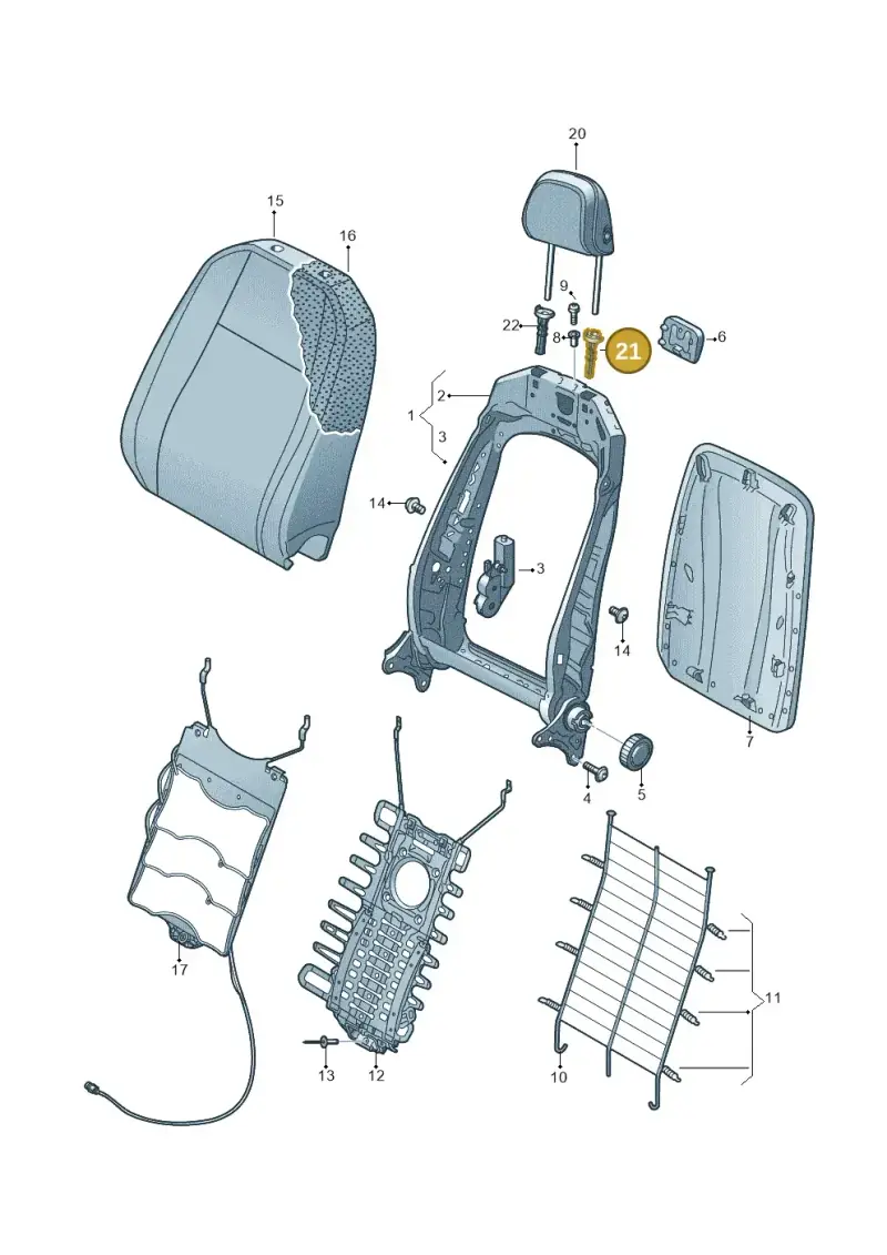 8W0881920D — Audi Q4 Sportback (2021-2022) diagram 596881500, position 21