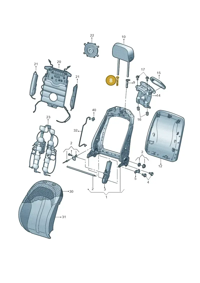 8W0881920E — Audi RS6 Avant (2019-) diagram 435881510, position 8