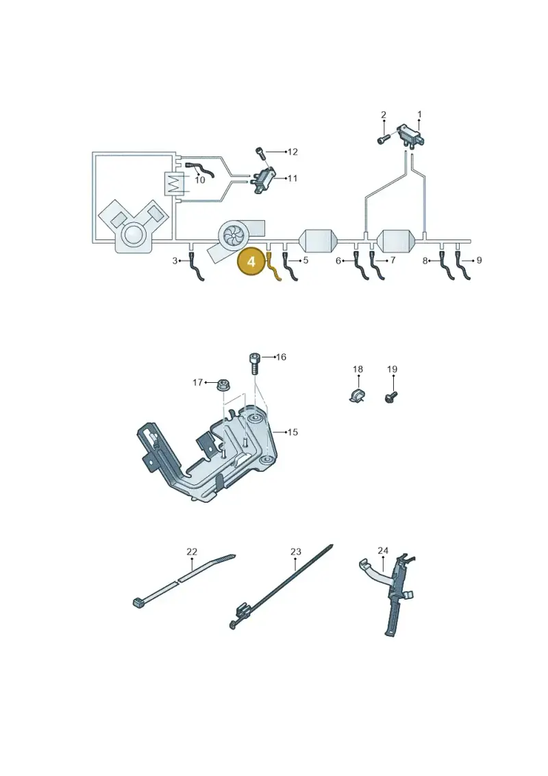 8W0906088AC — Audi A6 (2018-2025) diagram 430906010, position 4