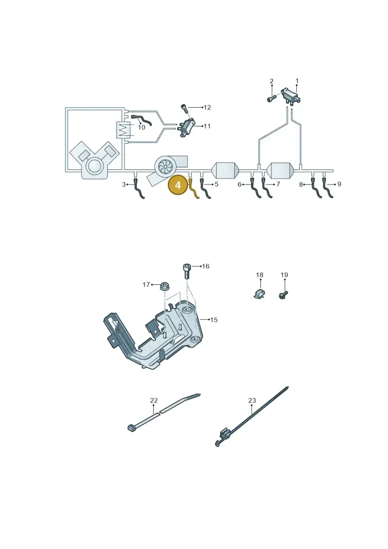 8W0906088AC — Audi A7 Sportback (2018-2025) diagram 435906010, position 4