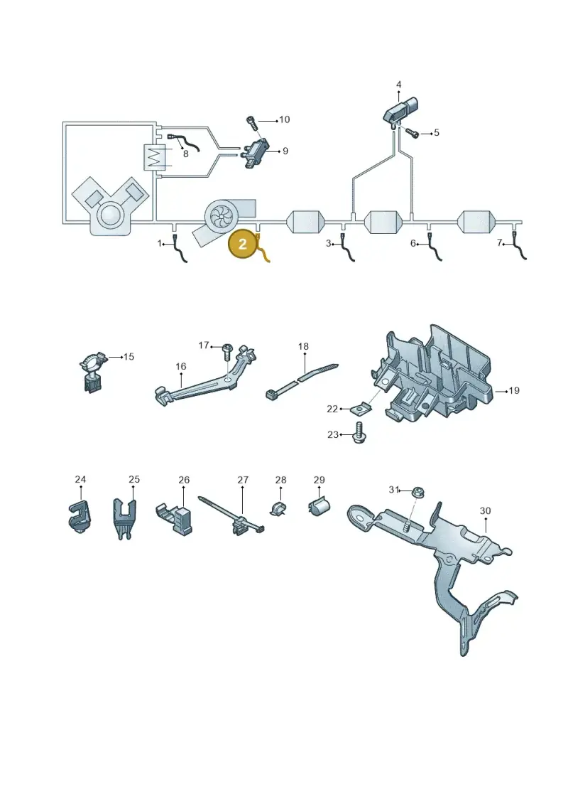 8W0906088AC — Audi A8 (2017-2025) diagram 838906010, position 2