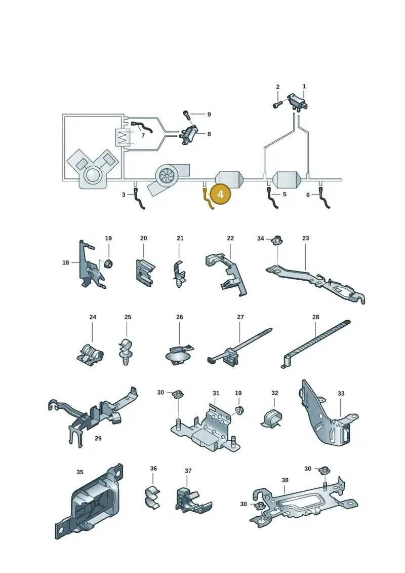 8W0906088AC — Audi A5 Cabriolet (2016-2025) diagram 848906008, position 4