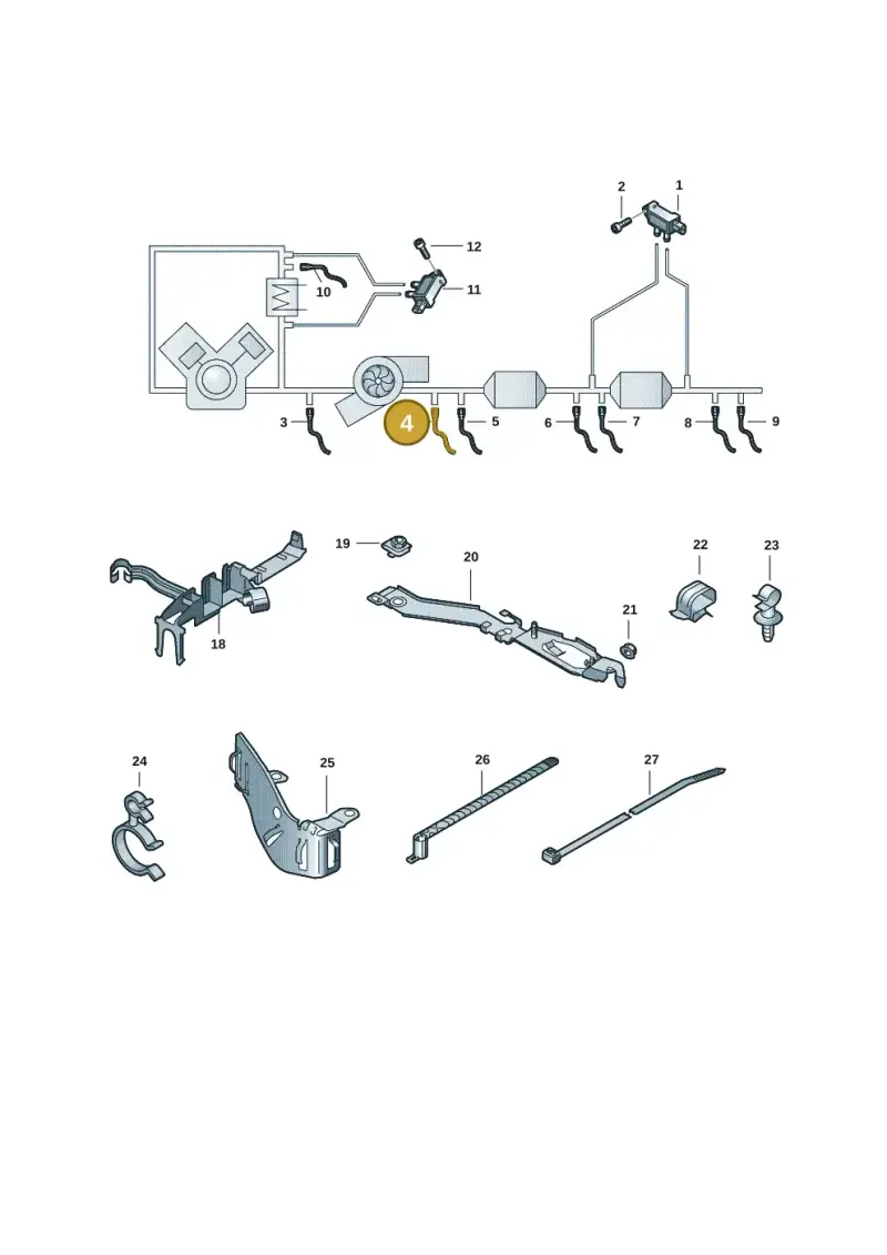 8W0906088AC — Audi A4 (2015-2025) diagram 849906009, position 4