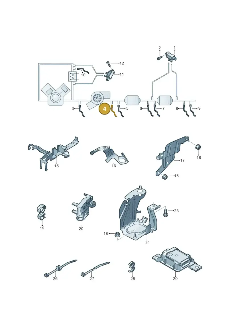 8W0906088AC — Audi Q8 (2018-2025) diagram 429906100, position 4