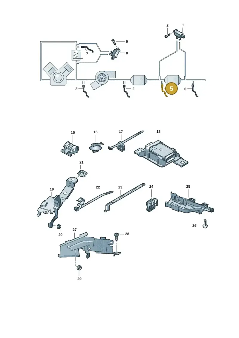 8W0906088AE — Audi A8 (2017-2025) diagram 838906011, position 5