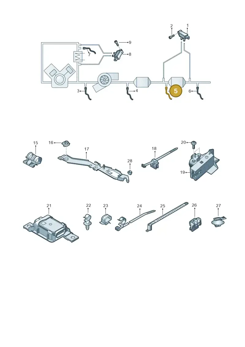 8W0906088AE — Audi A4 (2015-2025) diagram 849906010, position 5
