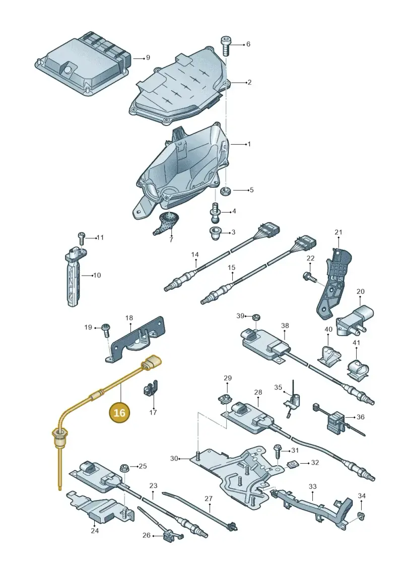 8W0906088P — Audi A6 (2014-2018) diagram 788906050, position 16