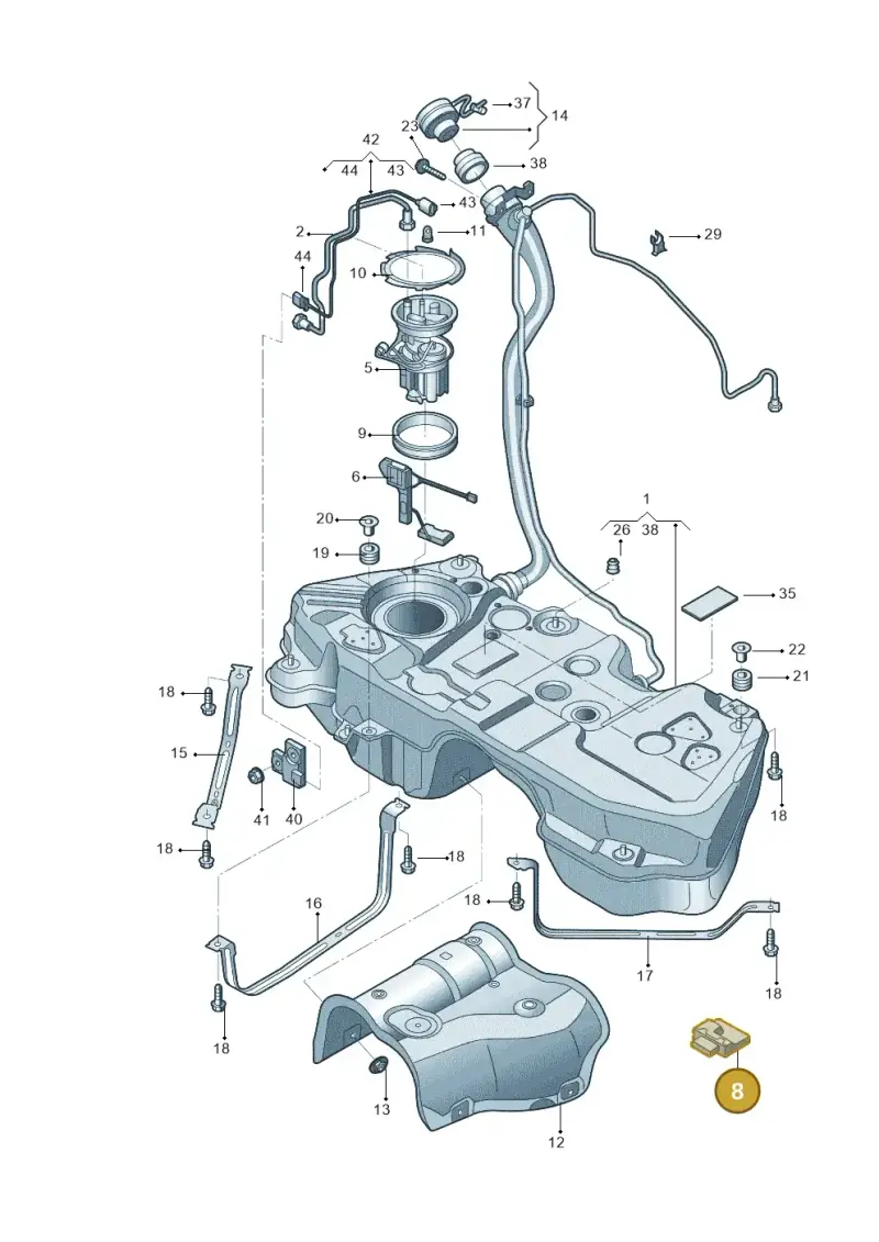 8W0906093F — Audi Q5 qu. 2.0 (2018-) diagram 428201000, position 8