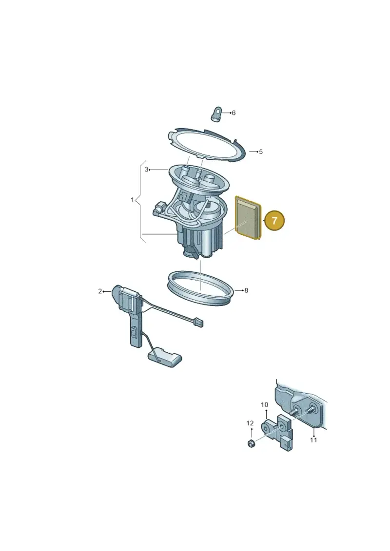 8W0906093F — Audi A4L 2.0 (2016-) diagram 849919300, position 7