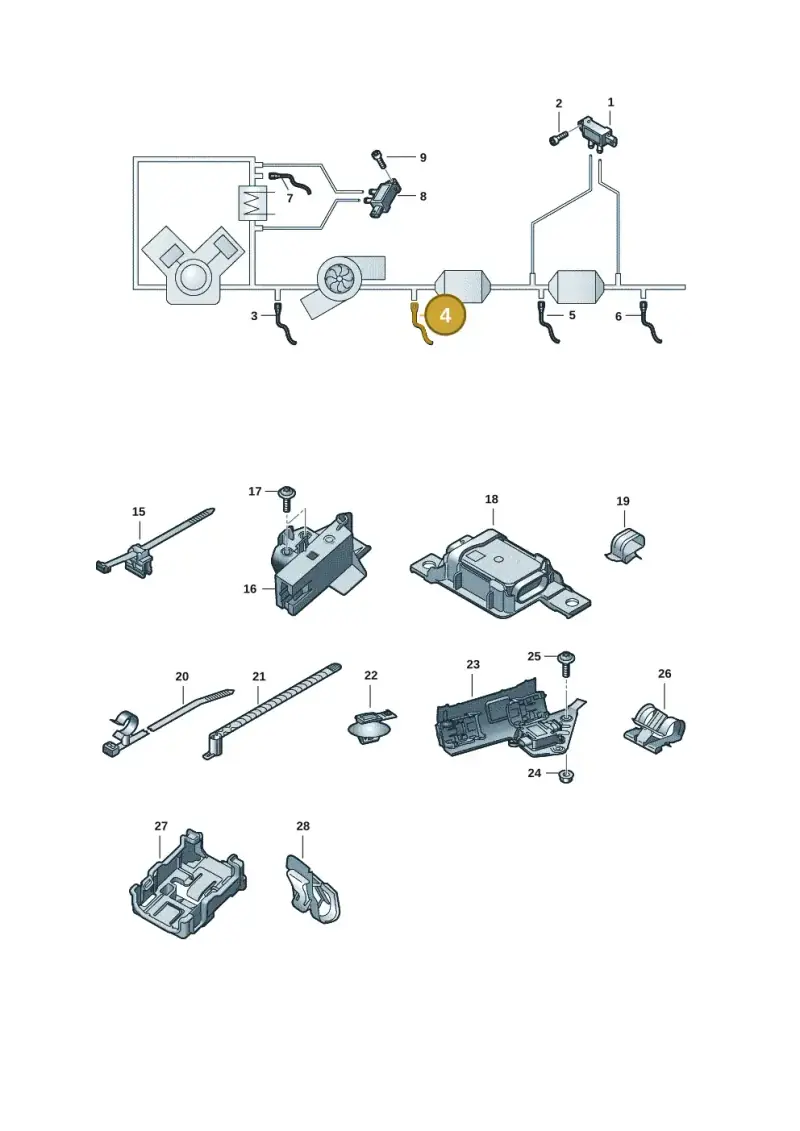 8W0906265AE — Audi A6 (2018-2025) diagram 430906011, position 4