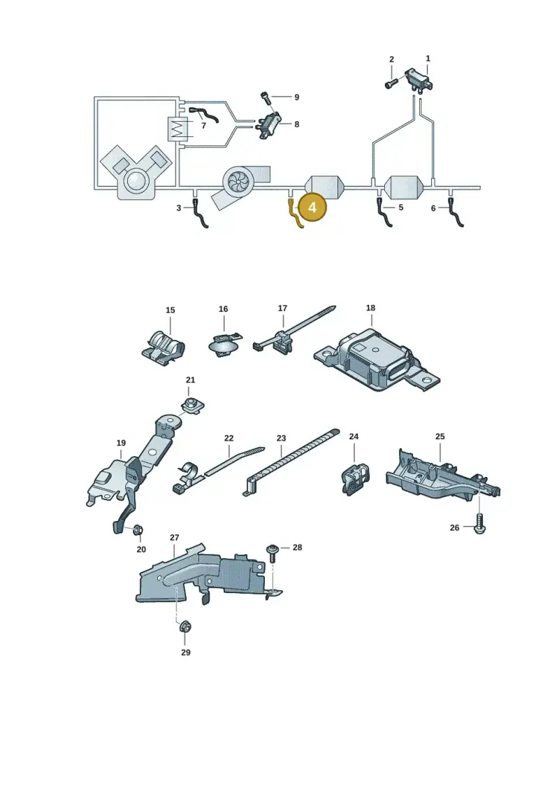 8W0906265AE — Audi A8 (2017-2025) diagram 838906011, position 4
