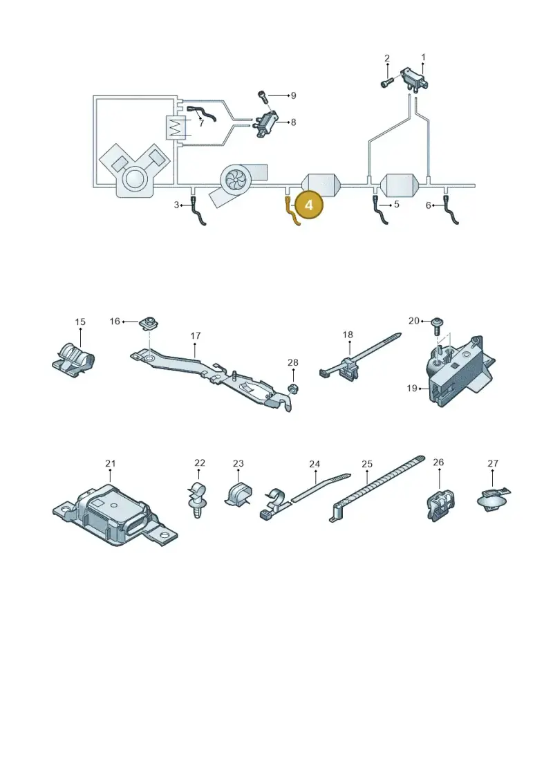 8W0906265AE — Audi A4 (2015-2025) diagram 849906010, position 4