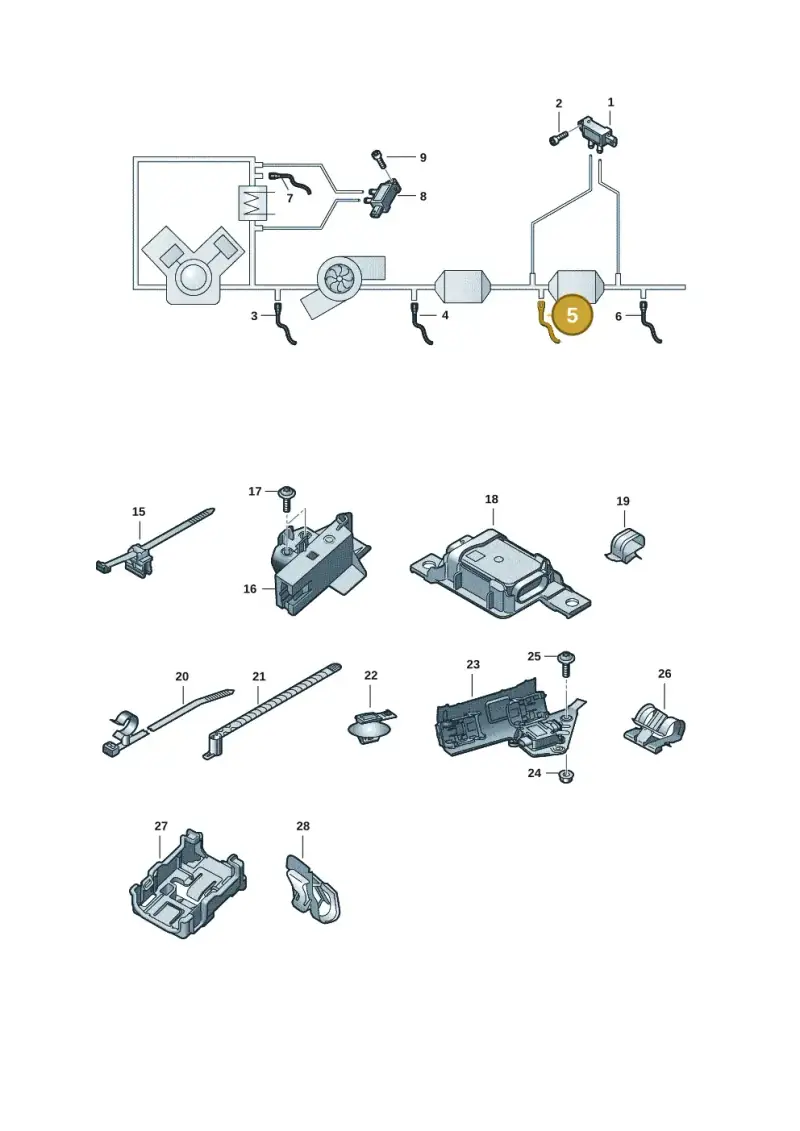 8W0906265AF — Audi A6 (2018-2025) diagram 430906011, position 5