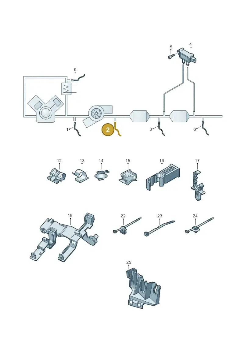 8W0906265AP — Audi A5 Sportback (2016-2025) diagram 897906003, position 2