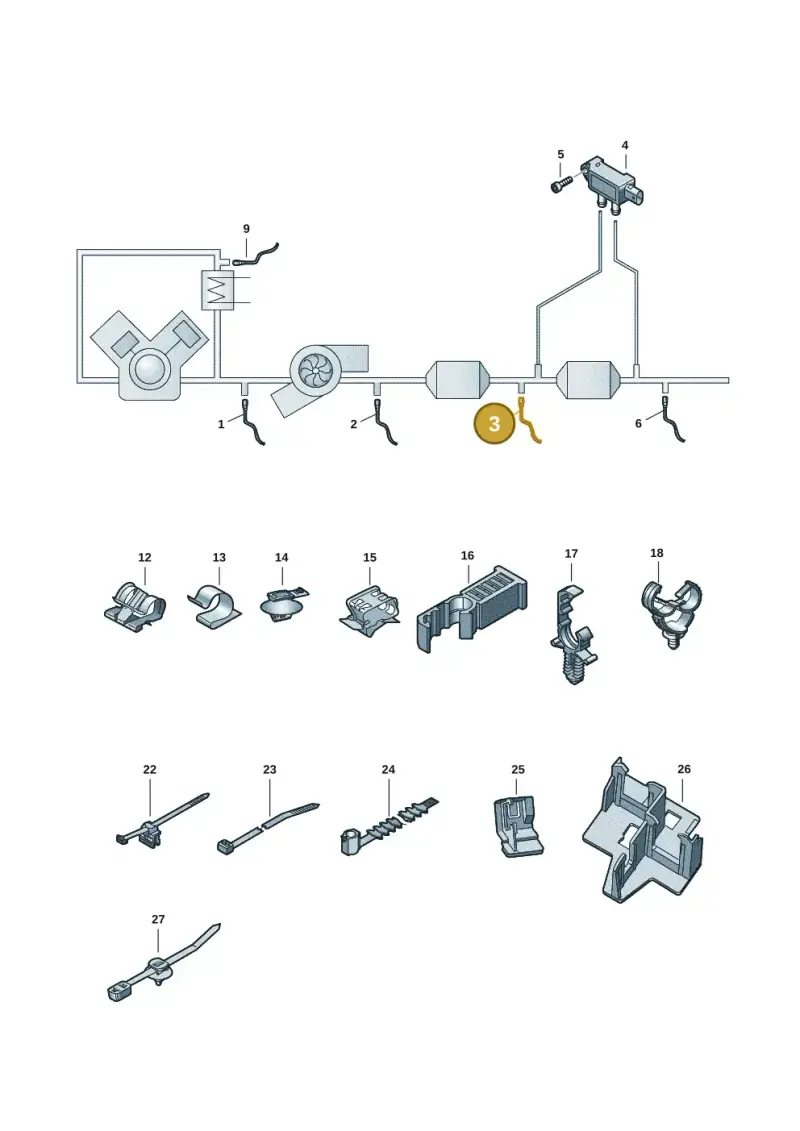 8W0919529J — Audi A4 (2015-2025) diagram 849906003, position 3