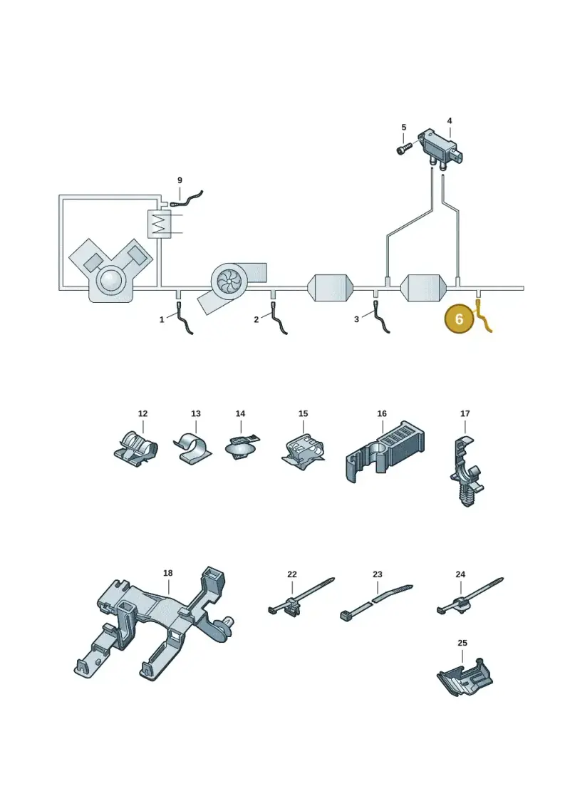 8W0919529P — Audi A7 Sportback (2018-2025) diagram 435906002, position 6