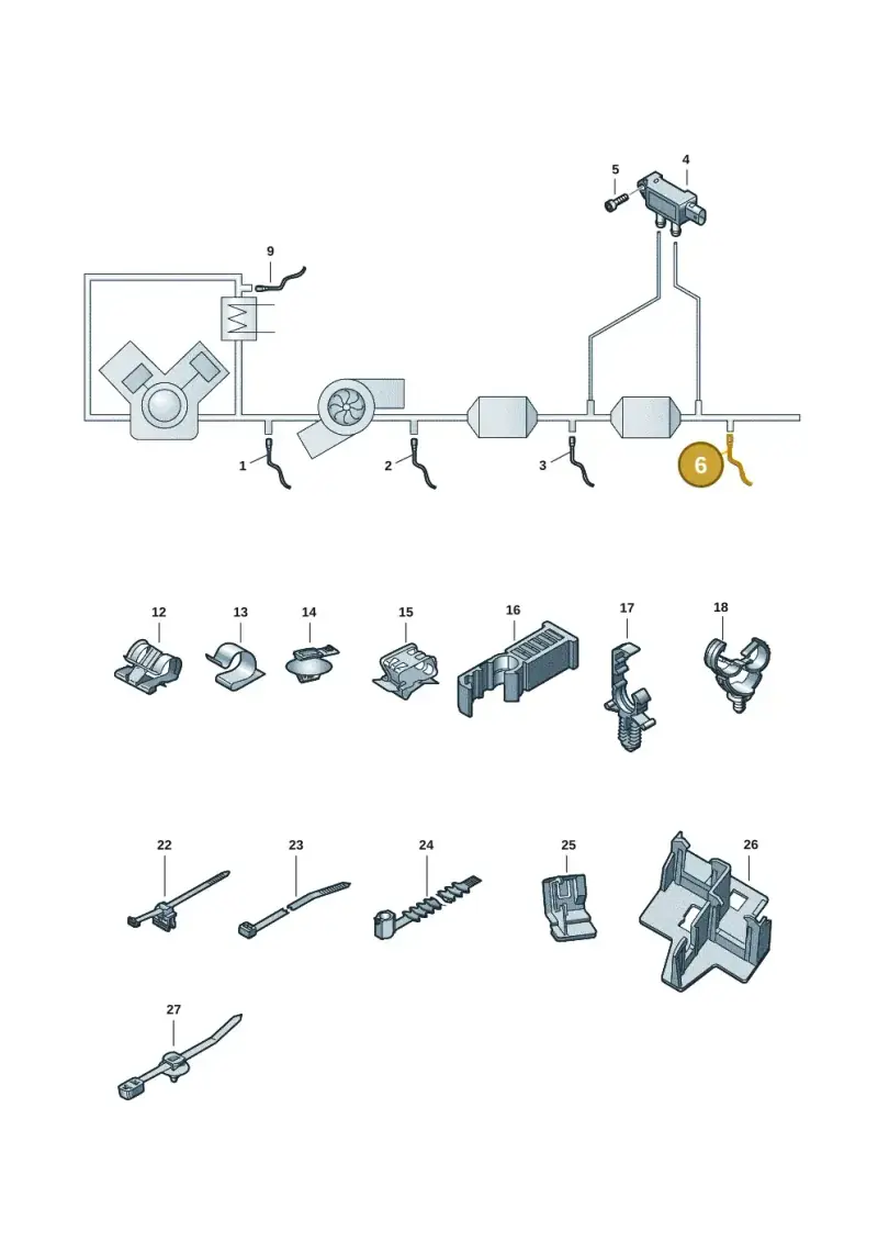 8W0919529P — Audi A4 (2015-2025) diagram 849906003, position 6