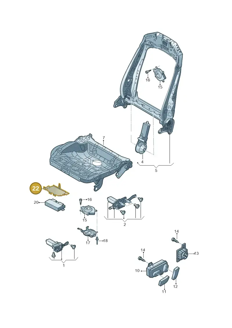 8W0959729 — Audi A6 (2018-2025) diagram 435959200, position 22