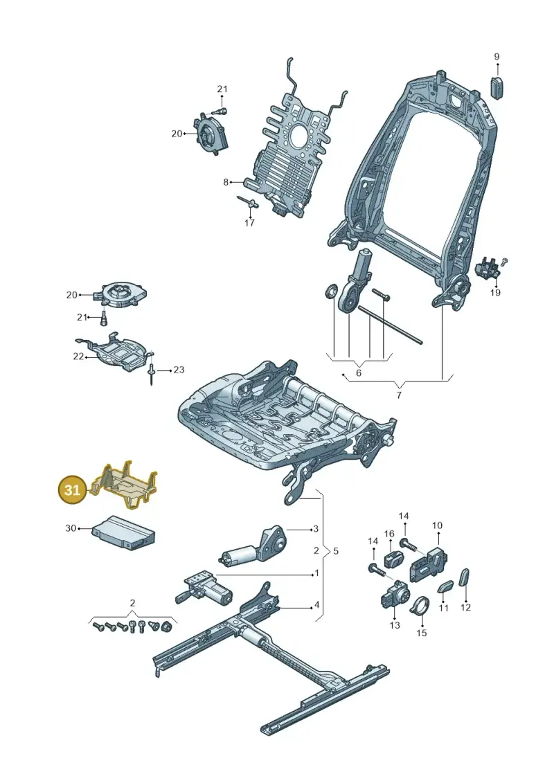 8W0959729 — Audi RS5 Sportback (2017-2025) diagram 897959200, position 31