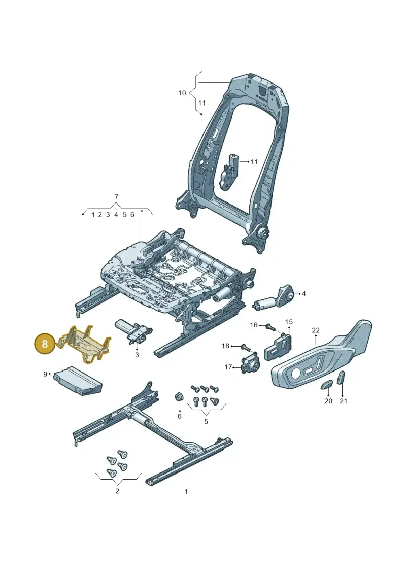 8W0959729 — Audi Q4 Sportback (2021-2025) diagram 596959200, position 8