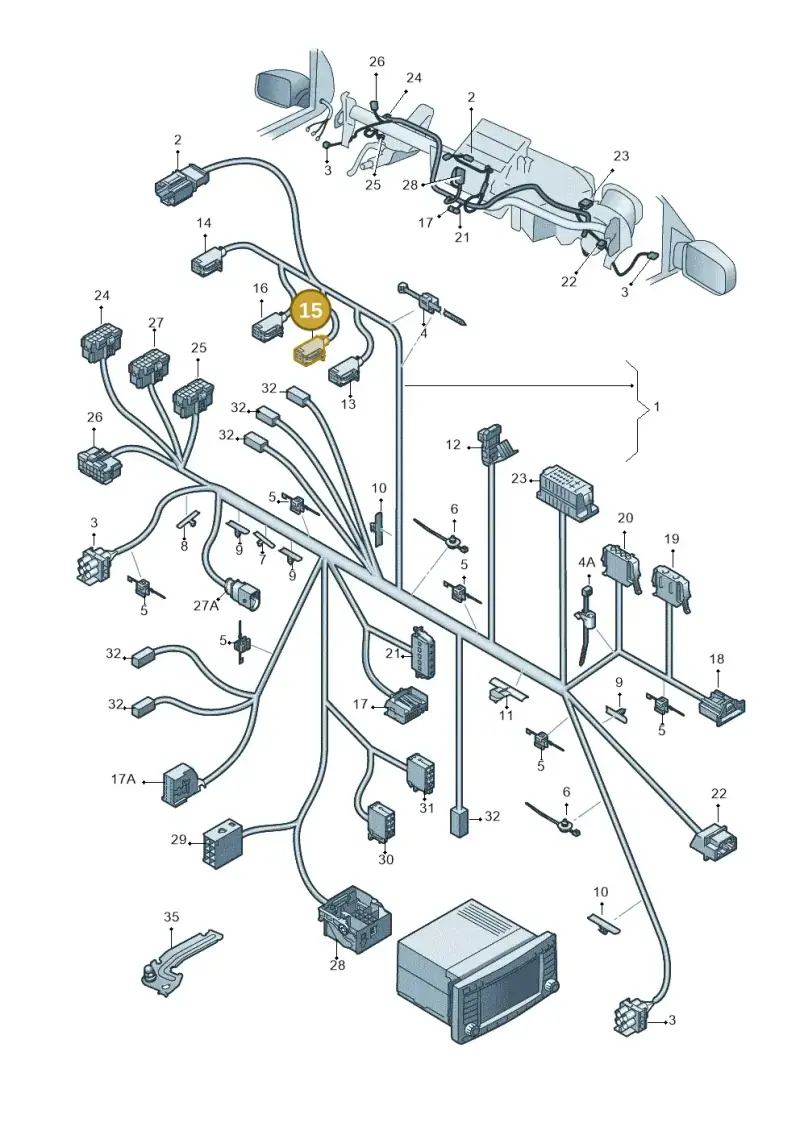 8W0971636B — Volkswagen Amarok (2022-) diagram 683971830, position 15