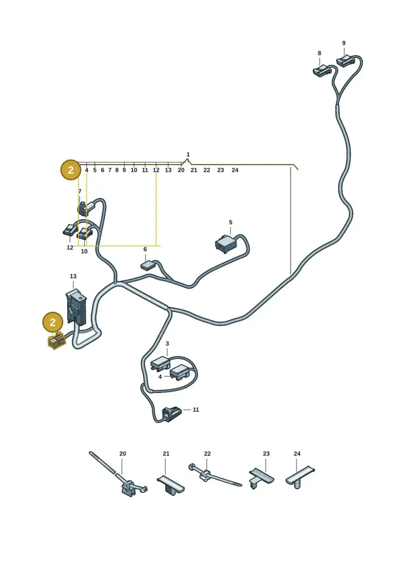 8W0971636 — Audi A5 Limo 2.0 (2024-) diagram 8wk972400, position 2