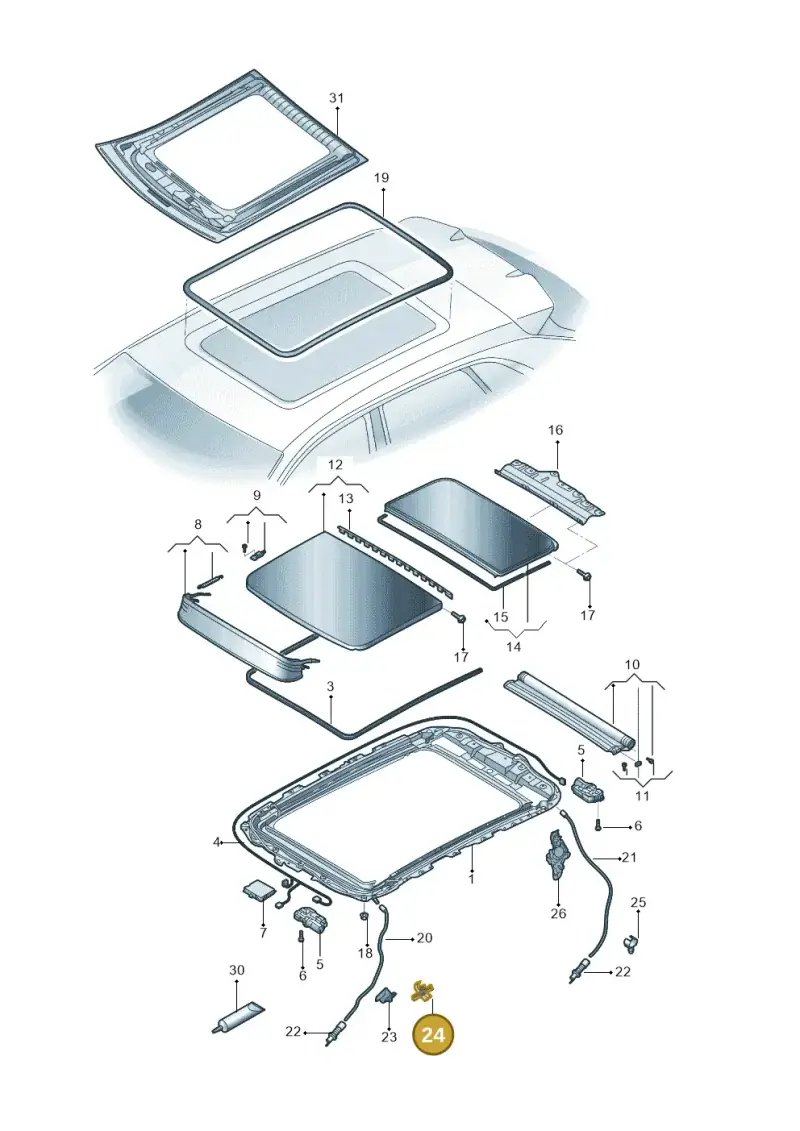 8W0971824S — Audi Q3 2.0 (2019-) diagram 573877000, position 24