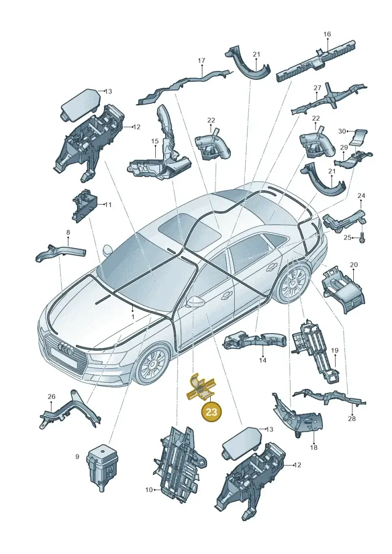 8W0971824S — Audi A4 (2015-2025) diagram 849971080, position 23